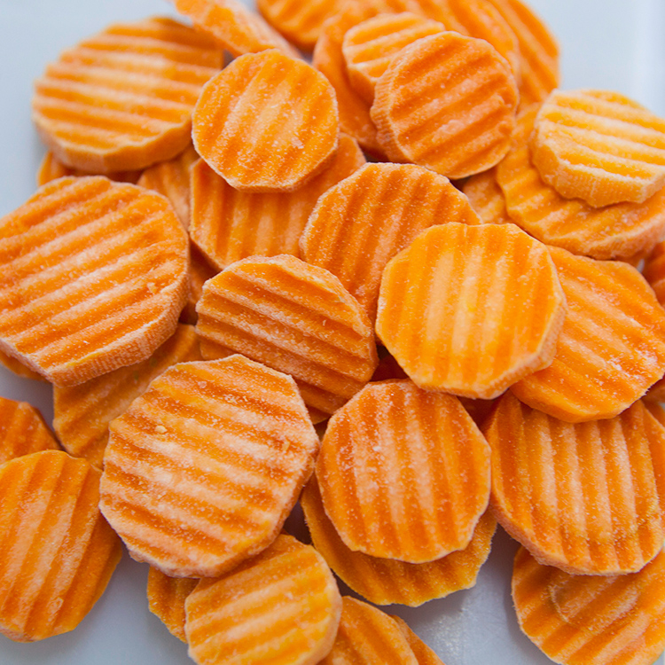  100% Natural Frozen Crinkle Cut Carrot with High Vitamin Content