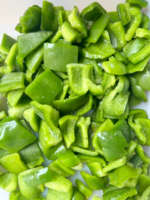 Non-GMO Frozen Green Bell Pepper Chunk with High Vitamin Content 