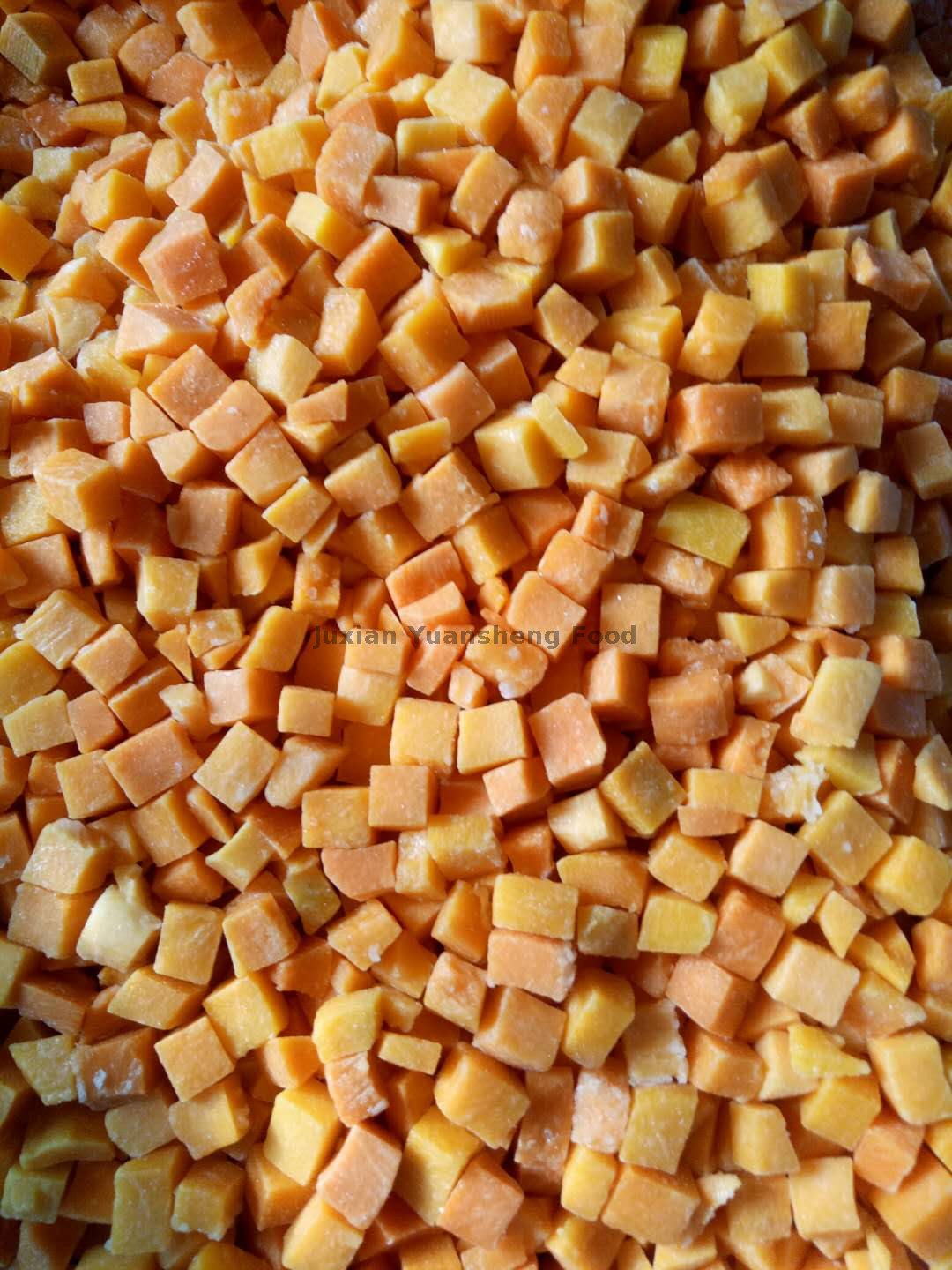 Non-GMO Frozen Pumpkin Dice of Great Taste