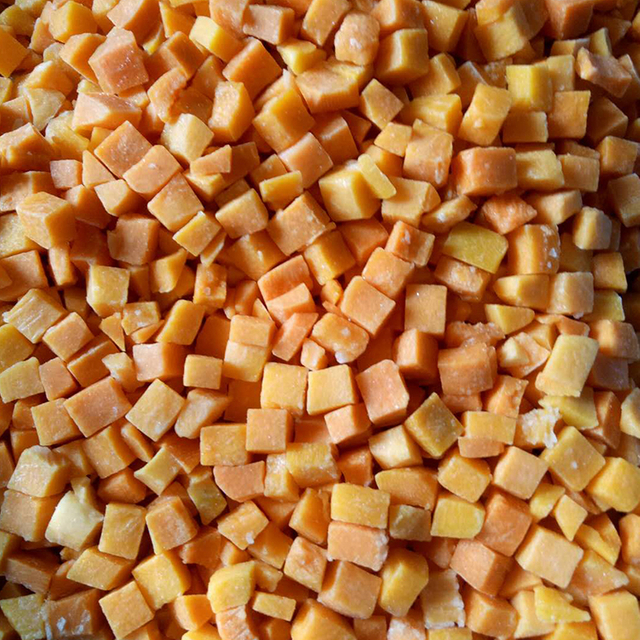 Non-GMO Frozen Pumpkin Dice of Great Taste